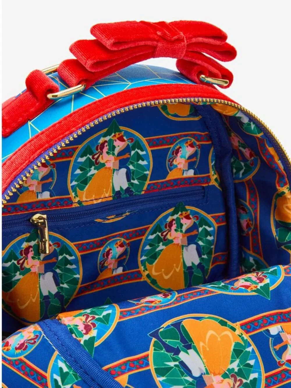 Loungefly Disney Beauty and the Beast Stained Glass Mini Backpack NWT - Picture 4 of 4